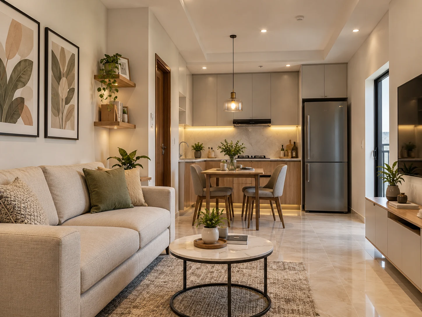 1 BHK Interior design by Ramgee Interiors, Chennai
